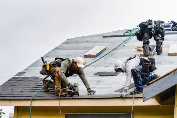 Professional Roof Replacement technician working in Byram, CT